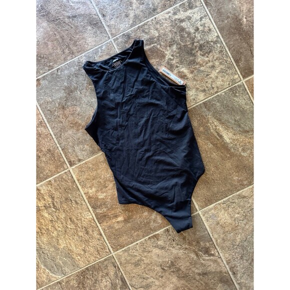 Skims Fits Everybody High Neck Bodysuit Onyx Size Medium - Picture 6 of 11